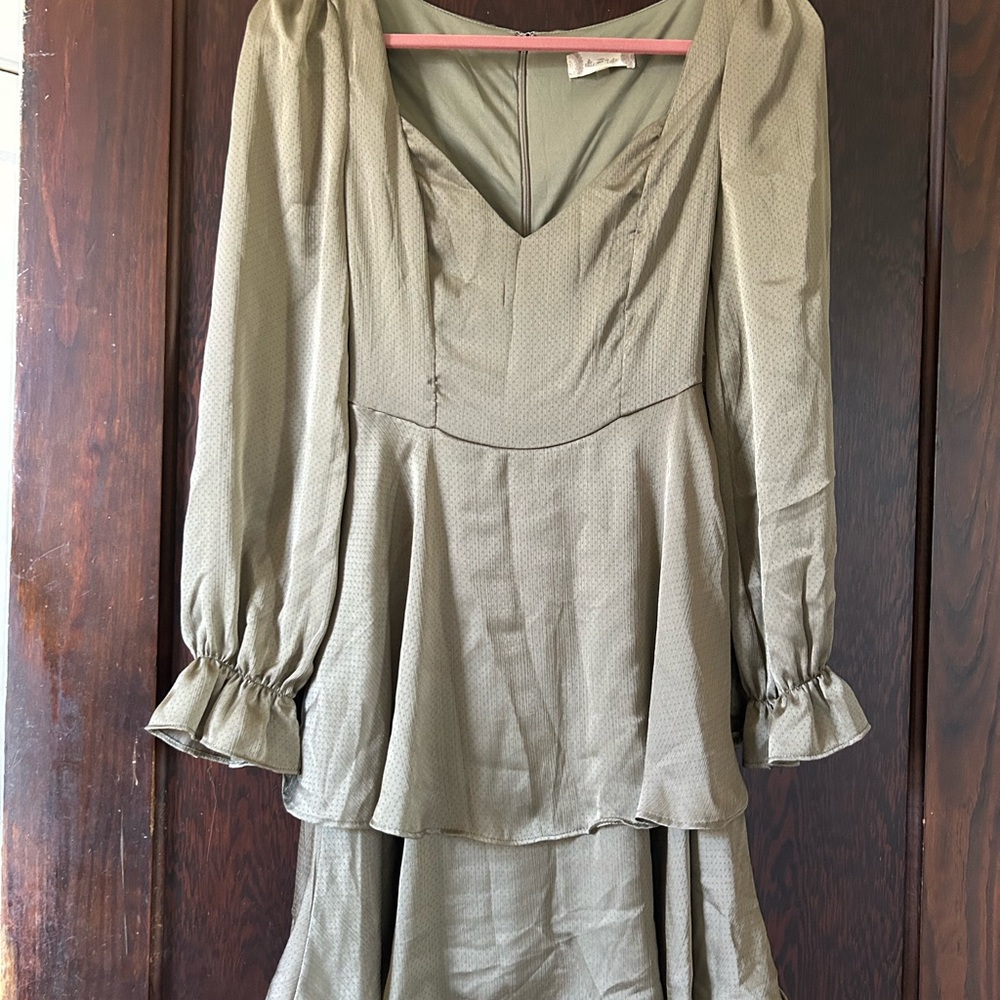 Altar'd State Sage Long Sleeve Dress